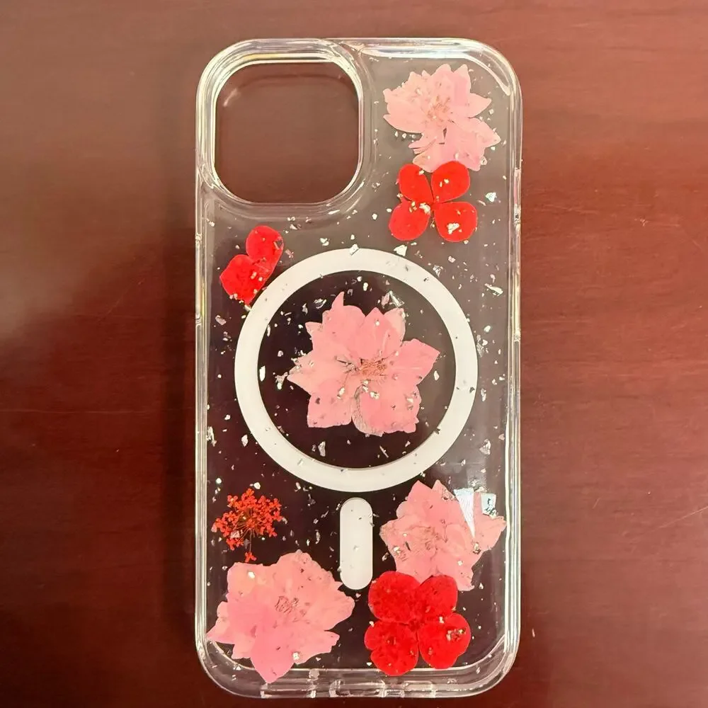 Floral iPhone 14/15 Case (NEW - opened box but unused)